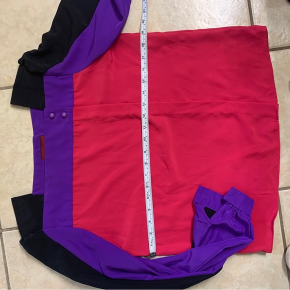 1970s colorblock blouse - Picture 10 of 11